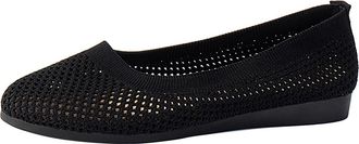 Generic Slip On Mesh Loafers Women - Solid Color Round Toe Striped Mesh Sandals Casual Comfort Summer Sneakers for Ladies Flat Shoes Breathable Walking Low He