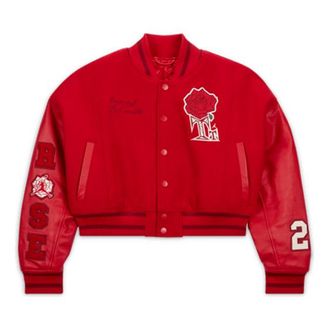 Air Jordan (WMNS) Air Jordan x Teyana Taylor Varsity Jacket Asia Sizing Gym Red FB2643-687