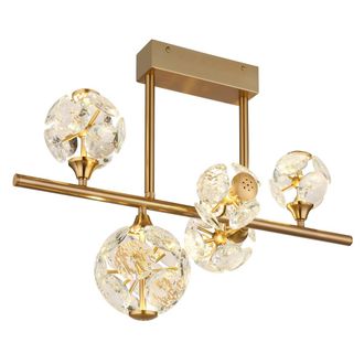 Globo Lighting Globo - Plaf&oacute;n - Virina - Dorado - Vidrio - Led - 16047-5d