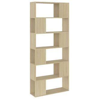 Berkfield Home Book Cabinet Room Divider Sonoma Oak 80x24x186 cm Engineered Wood in Light Oak | Size: 80 x 24 x 186 cm