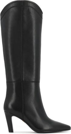 Kazar Elegante Hoge Laarzen - Dames - Laarzen met Hak - Zwart - 38 EU - Leer - Schoenen