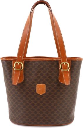 Celine Brown Pvc Leather Handbag Tote Bag (Pre-Owned)