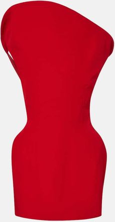 Magda Butrym Abito corto asimmetrico in misto cotone