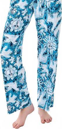 Lilly Pulitzer Pj Knit Pant In Bellevue Blue Lilly Gulls