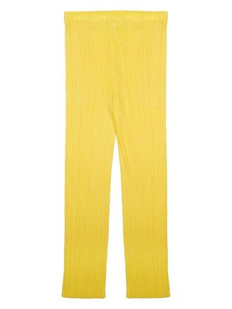 Issey Miyake Pleated Accordion Trousers - Yellow