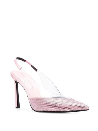 Sergio Rossi Hohe Schuhe - With Heel Pink Strass - Gr. 36 (EU) - in Rosa - f&uuml;r Damen