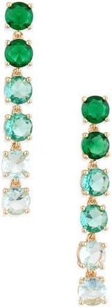 Tasha Ombr&eacute; Crystal Linear Drop Earrings in Green Multi at Nordstrom Rack