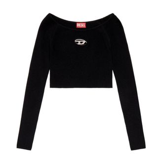 Diesel M-Vera-Ls Long Sleeve Top - female - Diesel - Long Sleeve T-Shirts - Black - M - Tops