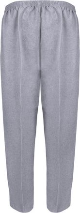 Generic Ladies Straight Leg Trousers with Pockets - Womens Half Elasticated Waist Pull On Work Office Formal Stretch Pants - Mid Rise Smart Casual Bottoms - 1