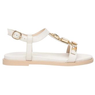 Nero Giardini Flat Sandals, female, White, Size: 10 US Sandalo