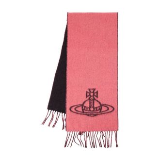 Vivienne Westwood Wool Orb-Embroidered Scarf - Pink