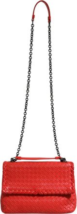 Bottega Veneta Olimpia Small Intrecciato Leather Shoulder Womens Bag (Pre-Owned)