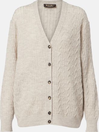 Loro Piana Walnut wool, cashmere, and silk cardigan