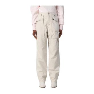 Isabel Marant Dames, Broeken, Beige, Maat: 2XS Katoen