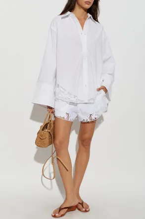 Rotate Shirt With Wide Sleeves, Womens, White