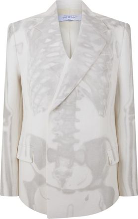 Off-white Mens Off White Body Scan Large Genie Denim Jacket in - Size Medium