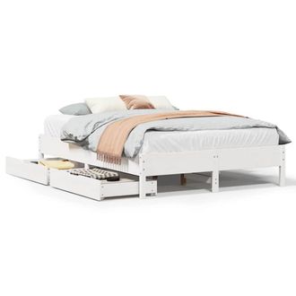 Berkfield Home Bed Frame without Mattress White 140x190 cm Solid Wood Pine