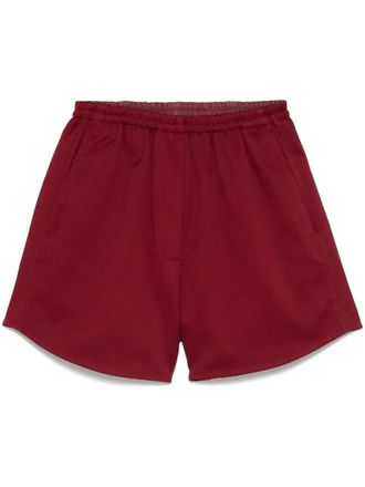 Forte_Forte twill cotton shorts - women - Cotton/Acetate/Cotton/Viscose - 00 - Red