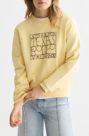 Scotch & Soda Texas Rodeo Cotton Graphic Sweatshirt in Parsnip at Nordstrom, Size X-Small