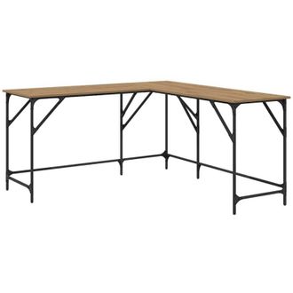 vidaXL Desk Artisan Oak 149 x 149 x 75 cm Engineered Wood vidaXL