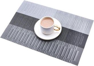 OEM Juego De 4 Manteles Individuales - 30 X 45 Cm - Antideslizantes - Lavables - Material Pvc - Resistentes Al Calor - Aptos Para Cocinas