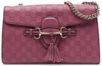 Gucci Pre-owned Emily Schoudertas - Dames - Vintage Schoudertas - Roze - ONE Size - Leer - Vintage