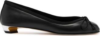 Alexander McQueen Alexander Mcqueen Armadillo 20 Leather Ballet Pumps - Black And Silver