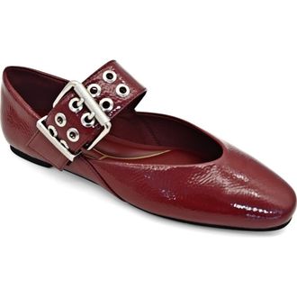 Kenneth Cole Marcella Mary Jane Flat in Wine Patent at Nordstrom, Size 5.5