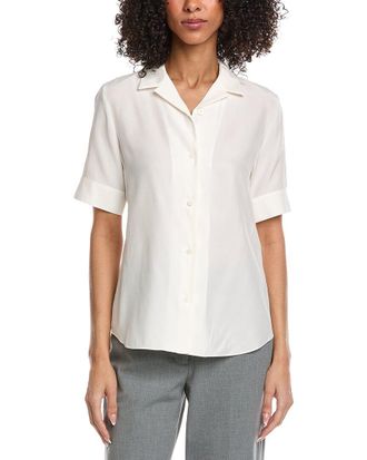 Lafayette 148 New York Silk Button top