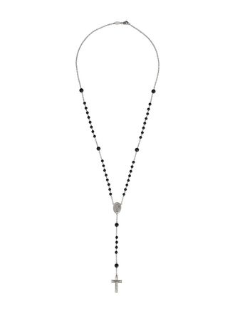 Dolce & Gabbana 18K white gold Sicily Rosary jade necklace - unisex - 18kt White Gold/Jade - One Size - Silver