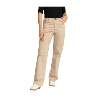 2-Biz Broeken, Dames, Beige, M, Katoen, Zand Beige Broek Widy