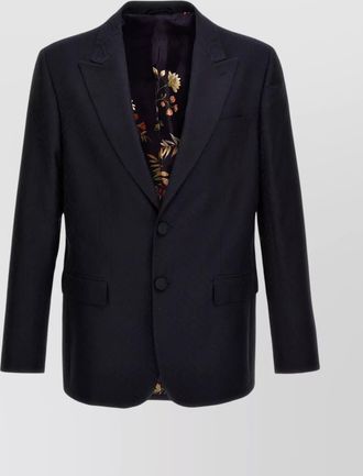 Etro jacquard blazer with single-breasted design