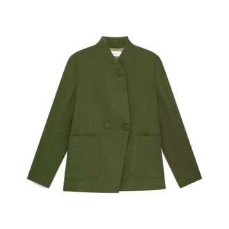 Maliparmi Blazer in Cady Puro - - Jackets - Donna - Verde - 2XL