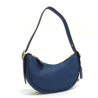 Coach Blue Leather Handbag Shoulder Bag Tote Bag (Pre-Owned)