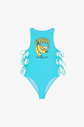 Ganni Swimsuit with Banana - Size XXS Blue