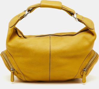Tod's Tods Yellow Leather Charlotte Hobo