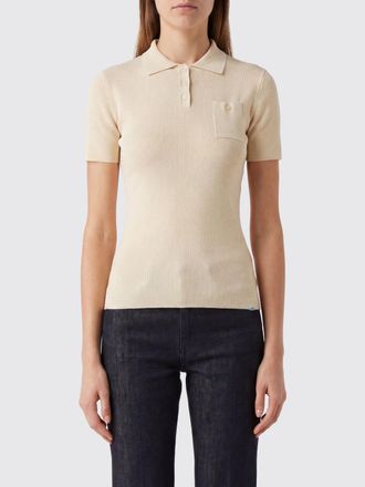 Maison Margiela Polo slim fit in maglia di cotone con tasca a toppa