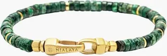 Nialaya Malachite Heishi Bracelet in Dark Green Malachite at Nordstrom, Size X-Large