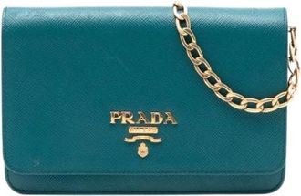 Prada Pre-owned Cross Body Bags, female, Blue, Size: ONE SIZE Pre-owned Cross Body Bag