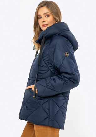 Wittchen Dames Capuchonjack met Trekkoord, Marineblauw Polyester