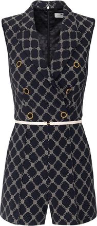 Elisabetta Franchi diamond pattern jumpsuit - Black