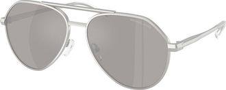 Michael Kors MK1168 BRENTWOOD 19036G Mens Sunglasses Silver Size 58
