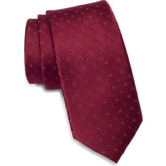 Nordstrom Denham Neat Silk Tie in Burgundy at Nordstrom