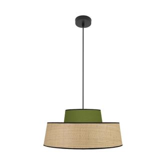 Fabrilamp Fabrilamp - Colgante Jia 1xe27 Natural/verde Regx40x40 Cm