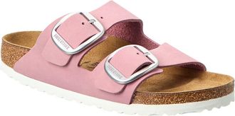 Birkenstock Womens Narrow Arizona Soft Footbed Nubuck Leather Sandal