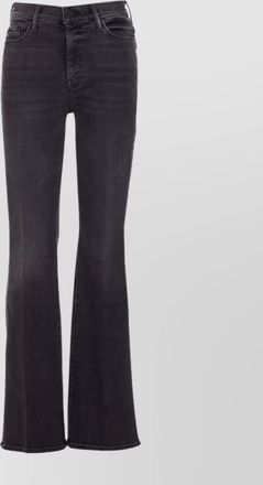 Mother flared leg trousers contrast stitching