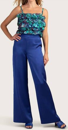 Trina Turk Ines Wide Leg Pants In Blue