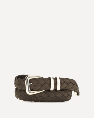 Brunello Cucinelli Leather woven Belt Male 105