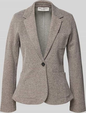 Marc O'Polo Regular Fit Kurzblazer aus Baumwoll-Mix in Sand Melange, Gr&ouml;&szlig;e 36