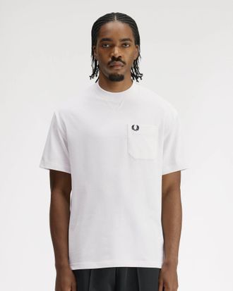 Fred Perry Mens T-Shirt in White Cotton - Size X-Large